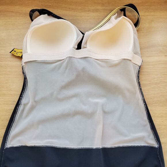 Vintage 60's Robby Len Bullet Bra Black Gold Swimsuit - Picture 10 of 13